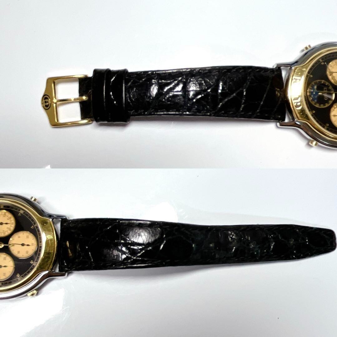 Gucci 8300 Moon Phase Black Dial Quartz Mens Watch from JP | eBay