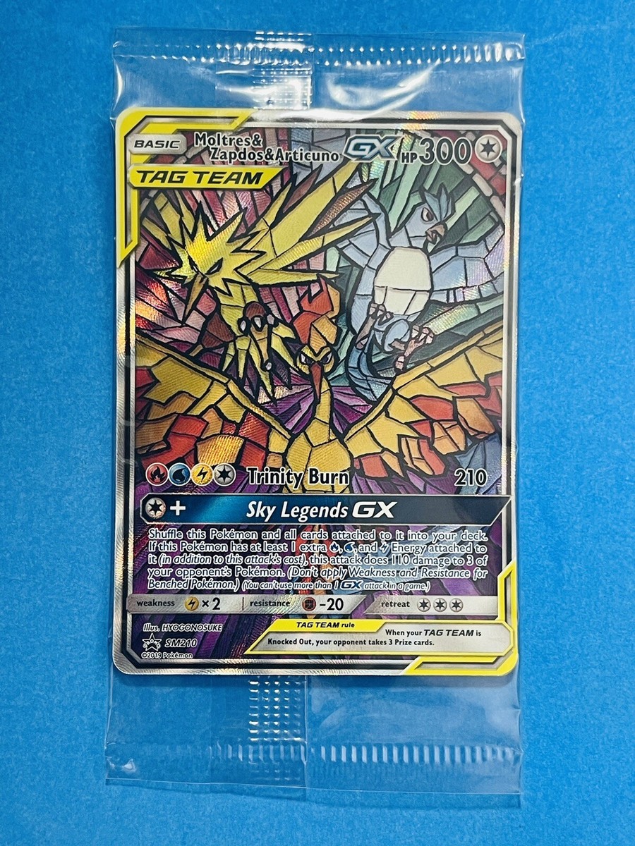 Pokémon Moltres & Zapdos & Articuno GX - SM210 - Alternate Art