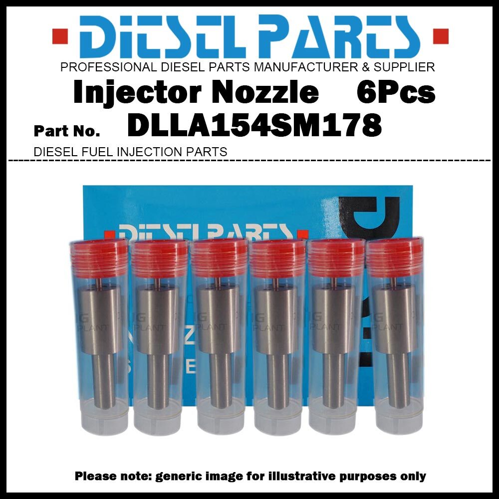 6Pcs Injector Nozzle DLLA154SM178 for ISUZU Forward 6SD1 Hitachi
