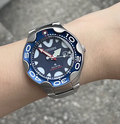 New! Citizen Blue Orca Watch Eco-Drive BN0231-52L Diver Blue Dial