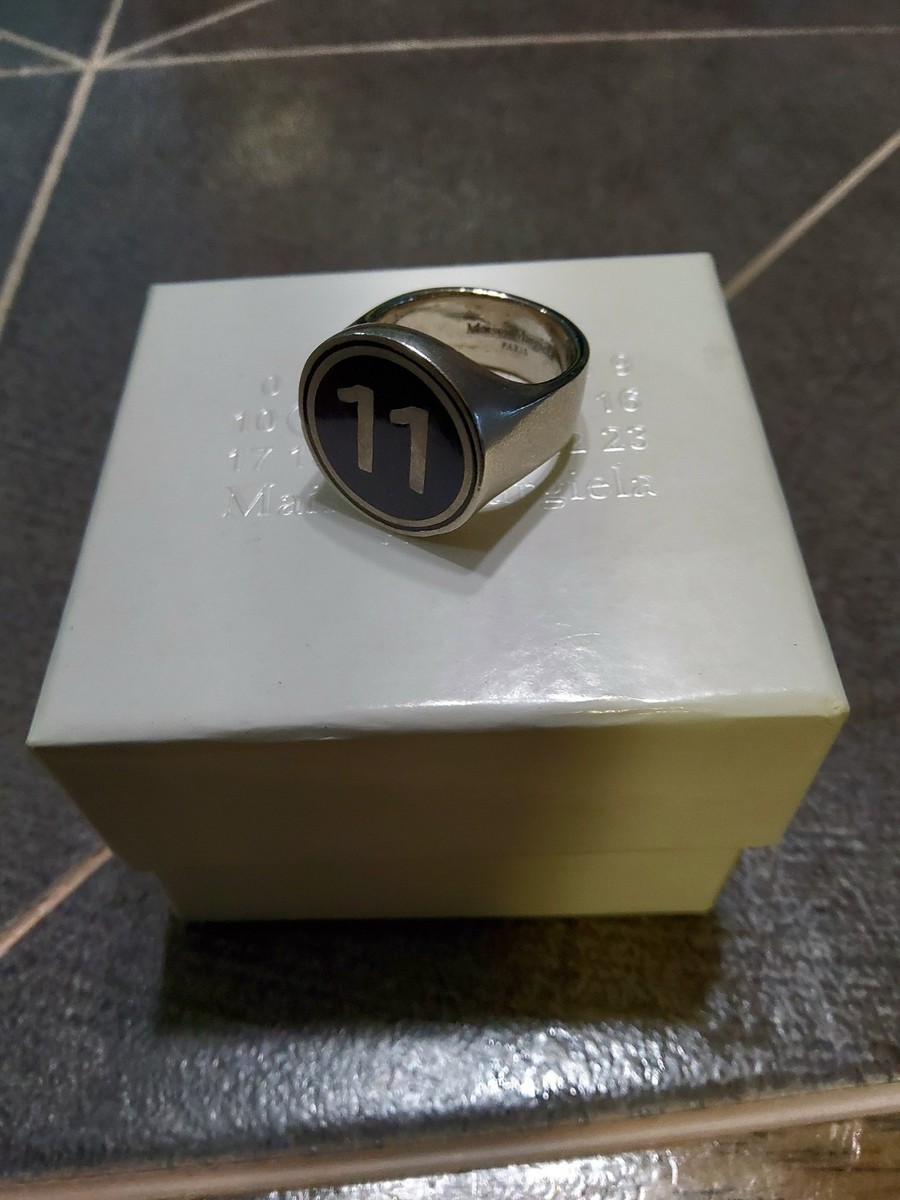 Maison Martin Margiela Numeral 11 Signet Ring 100% Argento silver