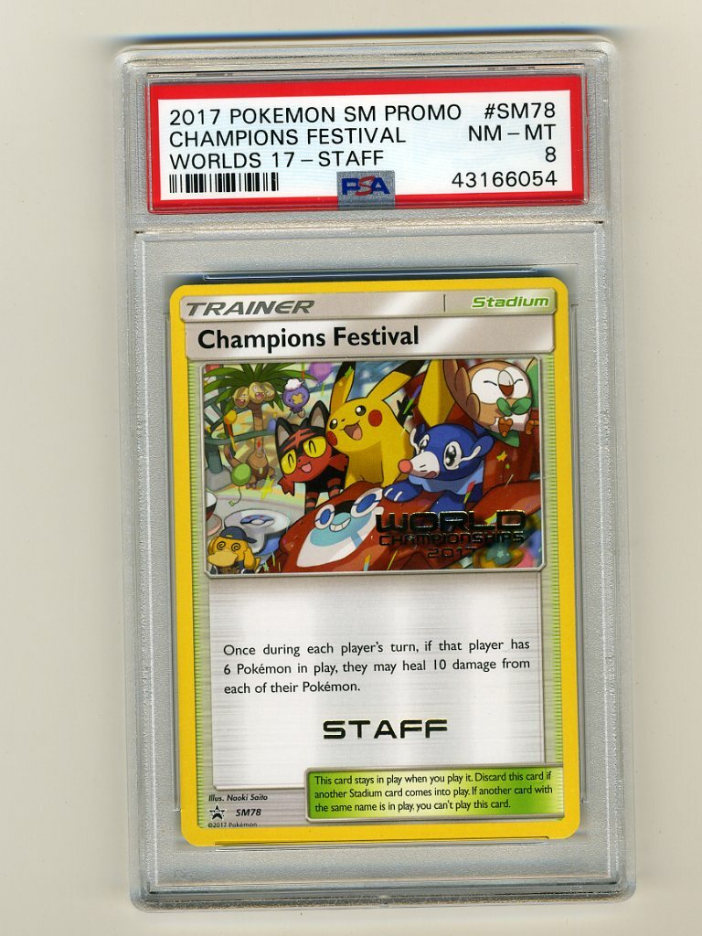 Pokemon PSA 8 NM-Mint 2017 Champions Festival STAFF World
