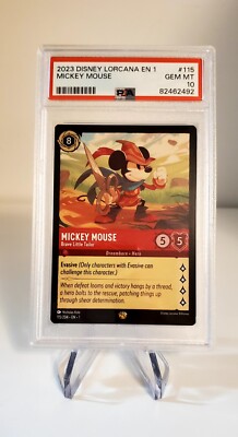 Disney Lorcana Mickey Mouse Brave Little Tailor 115/204 PSA 10 Gem