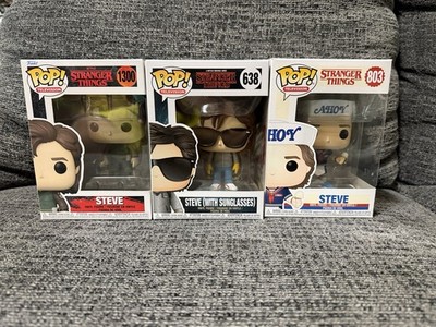 Funko Pop! Stranger Things Steve #s 638, 803 & 1300 New In Boxes