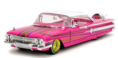 JADA TOYS, CHEVROLET IMPALA 1960 Rosa – PINK SLIPS, 1/24, JAD35984