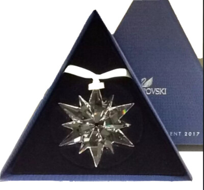 2017 Swarovski~Snowflake STAR Annual Christmas ORNAMENT~Holiday