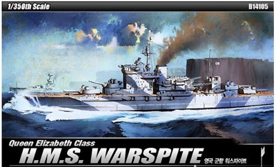 Academy Ship 1/350 Queen Elizabeth Class H.M.S.WARSPITE Plastic