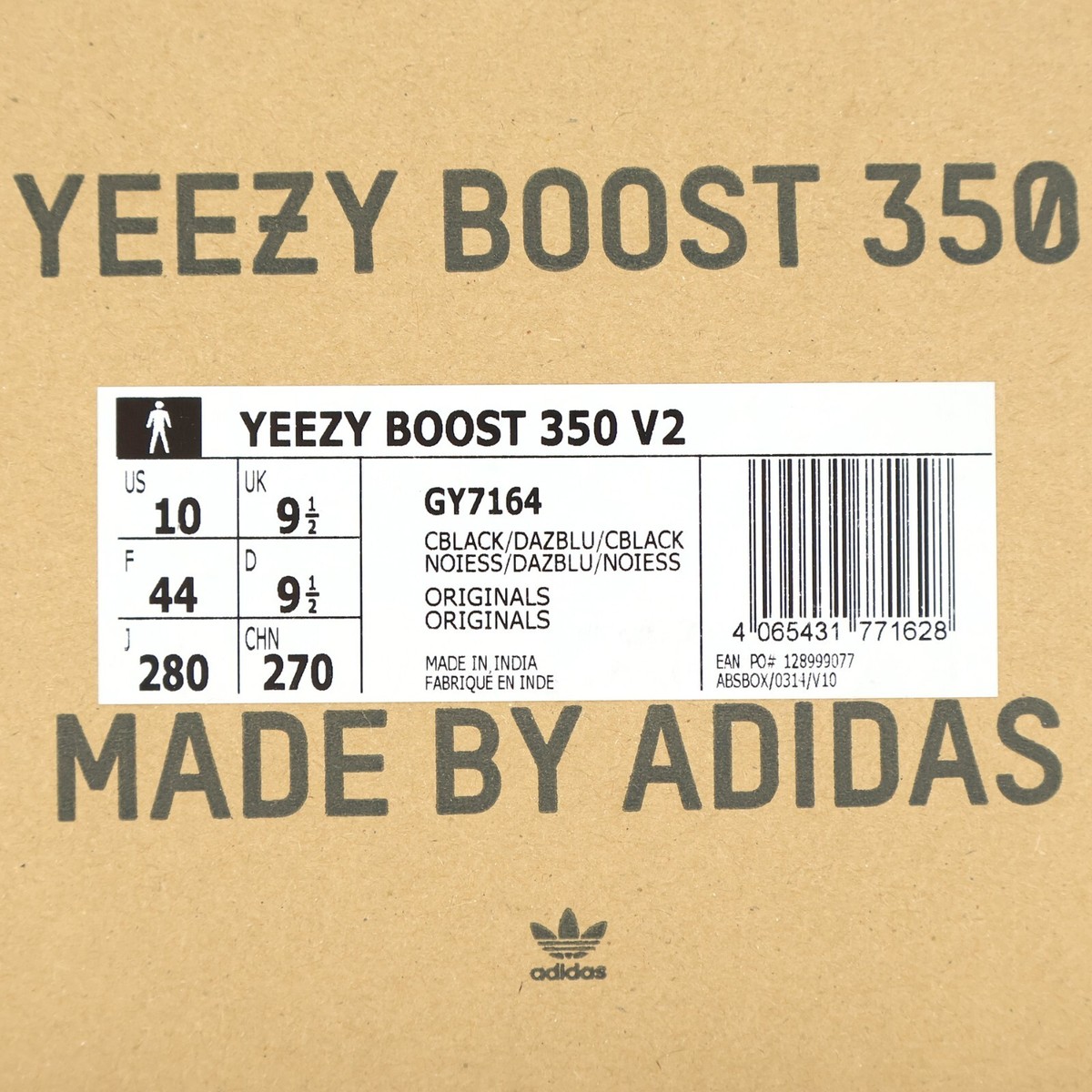 GY7164 Adidas Yeezy Boost 350 V2 Dazzling Blue Core Black Sapphire