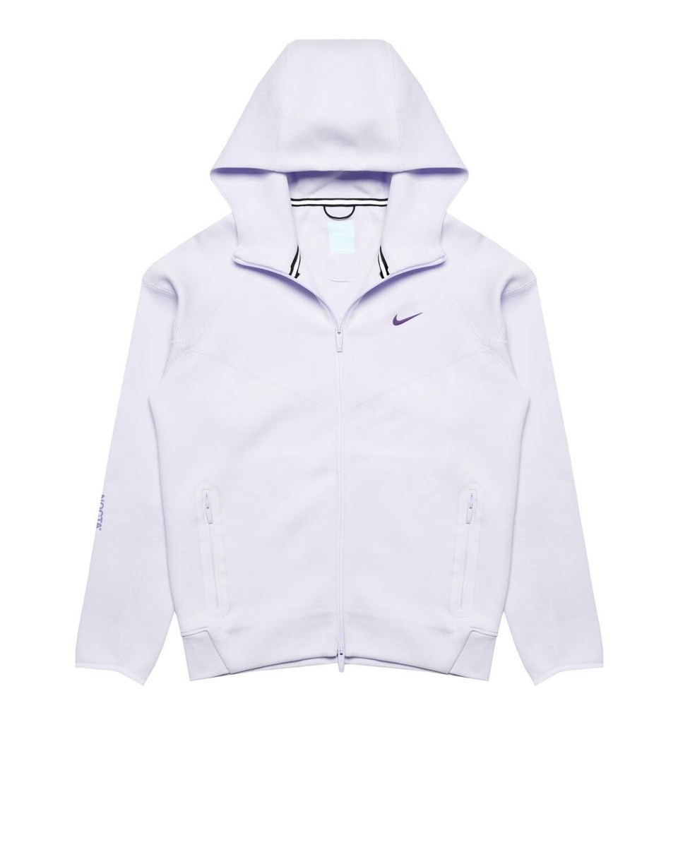Nike X Drake NOCTA Tech Fleece Full Zip Hoodie Palest Purple Size