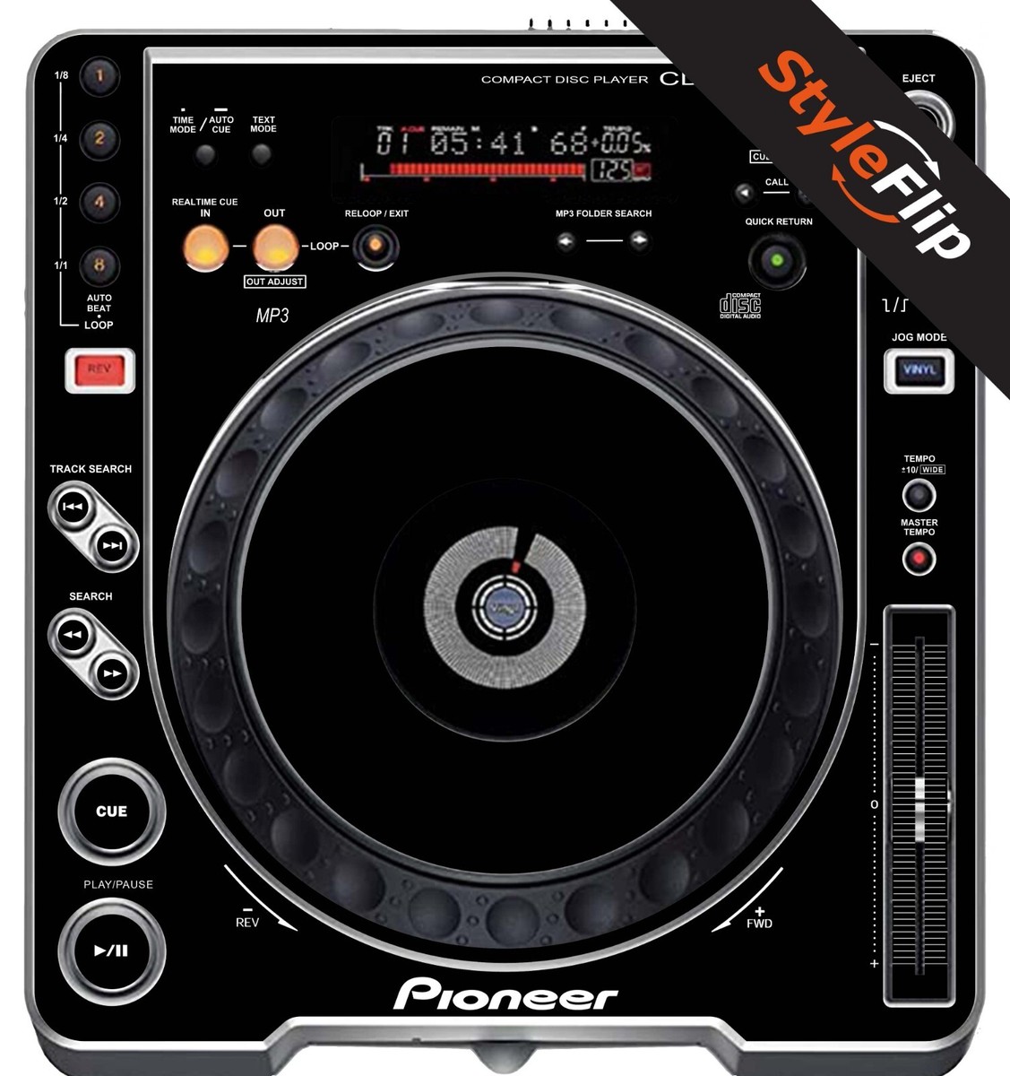 Pioneer CDJ-800 MK2 | Black | Protective Decal | StyleFlip Skins