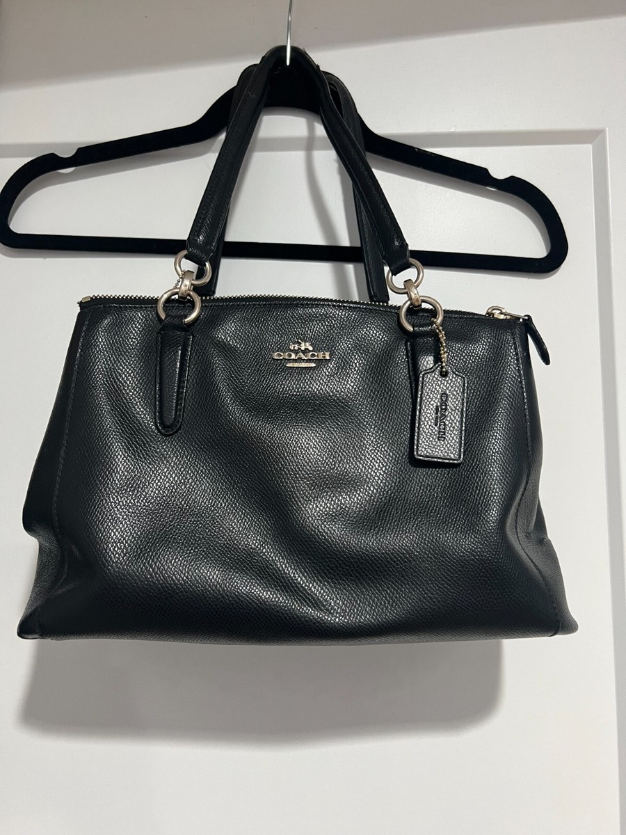 Authentic COACH Handbag Black Leather Shoulder Bag H1557 - F36637