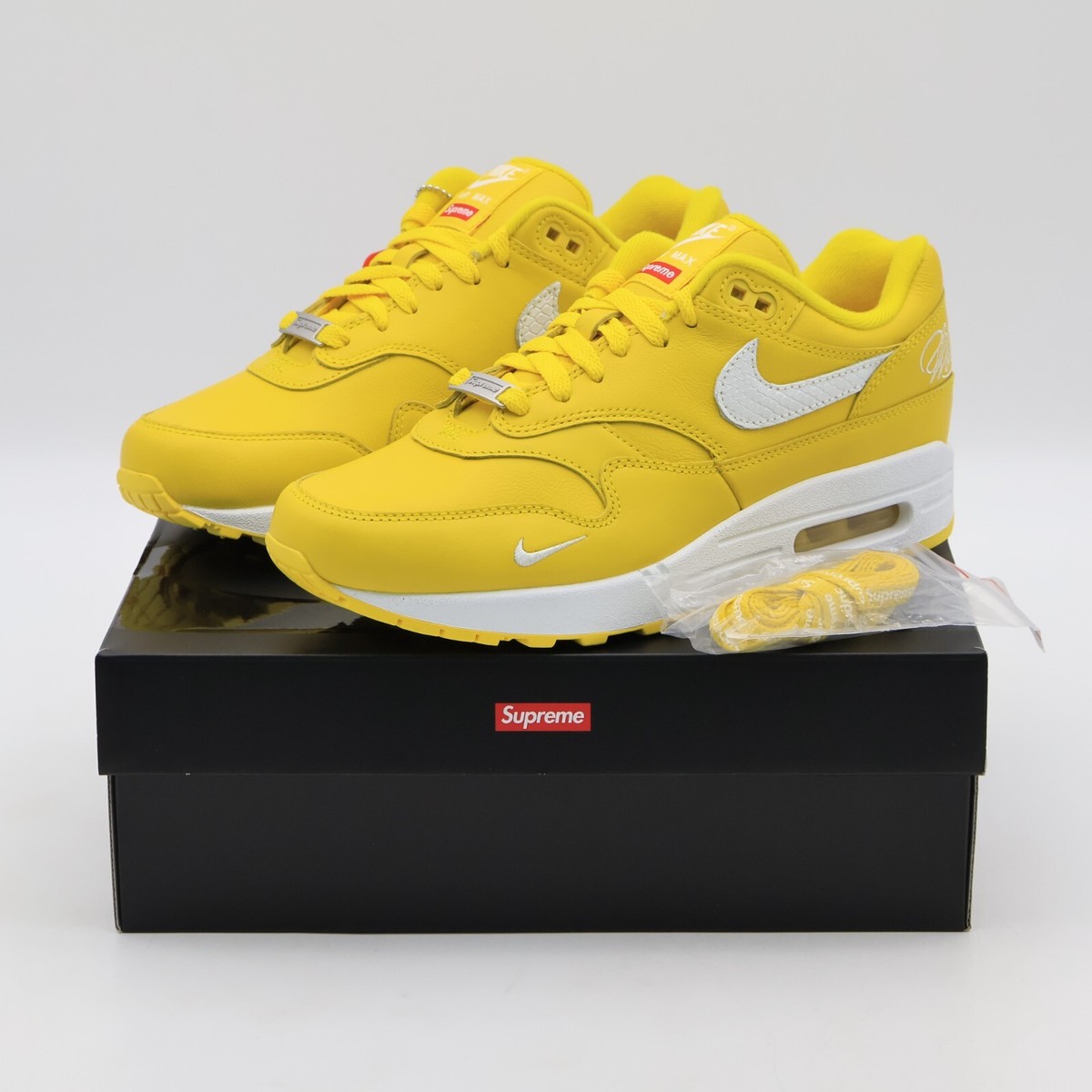 HF8813-700 Supreme Nike Air Max 1 '87 SP Yellow SS25 Week4 (Men's