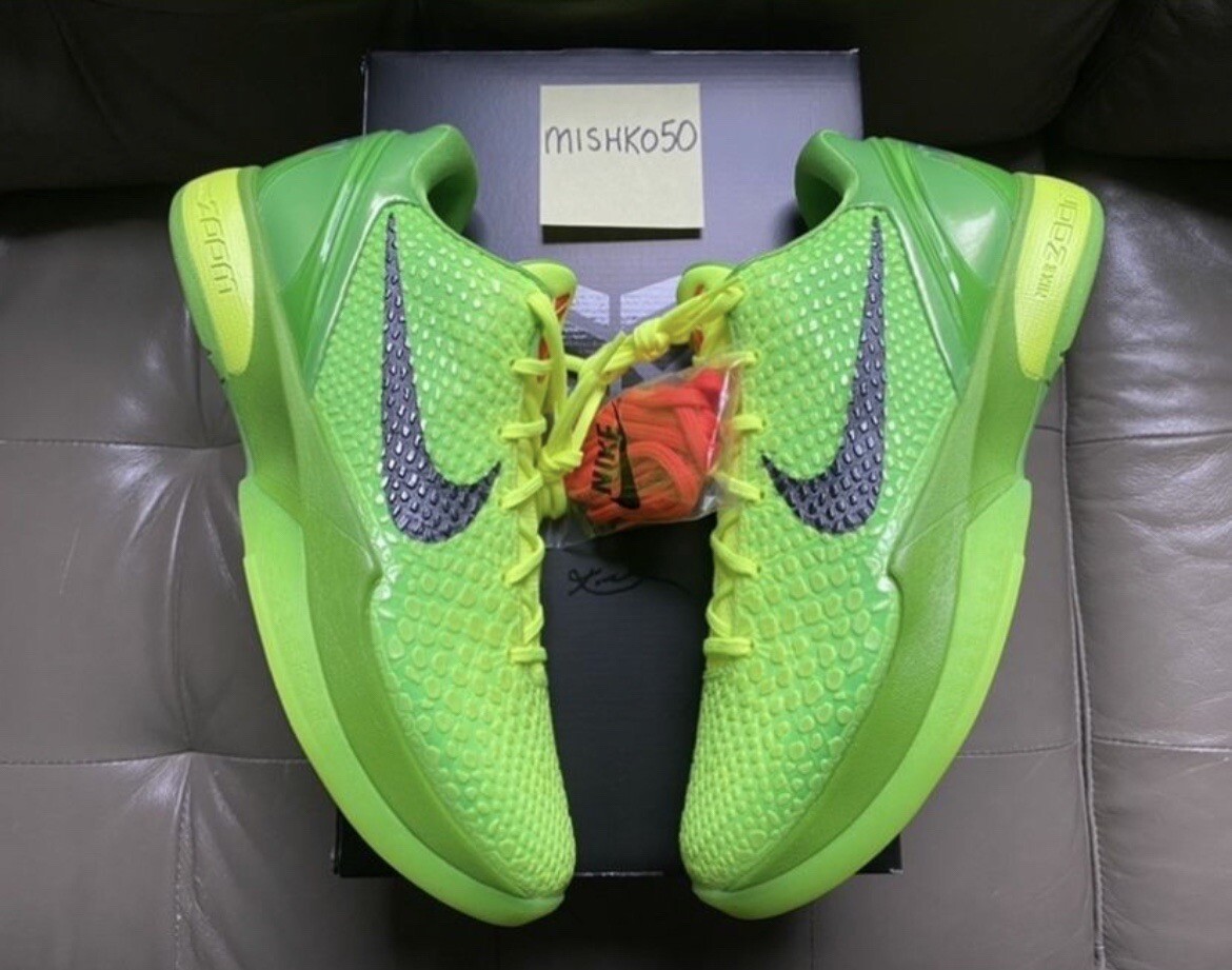 Nike Kobe 6 Protro Grinch 2020 Retro Green Apple Black Mamba VI 4