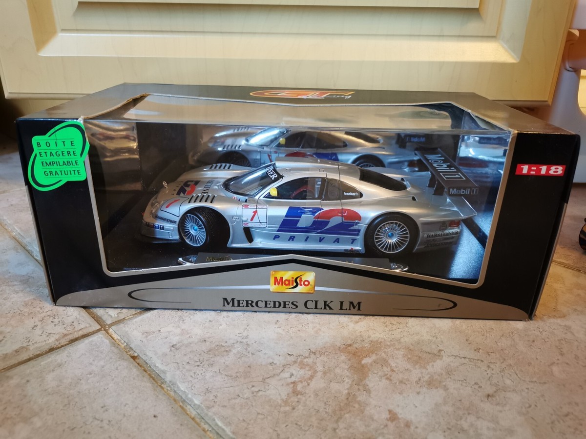 Mercedes CLK-LM, GT Racing, Maisto 1:18 Silver New in Box Diecast