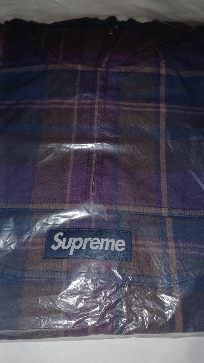 Size L - Supreme Cotton Utility Anorak (Purple Plaid)(SS24) | eBay