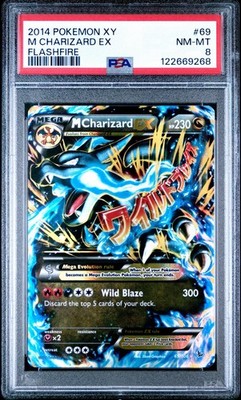 MEGA CHARIZARD EX 69/106 PSA 8 XY FLASHFIRE ULTRA RARE POKEMON