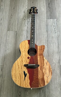 LUNA Guitars Vista Eagle Koa Back and Sides Acoustic Electric