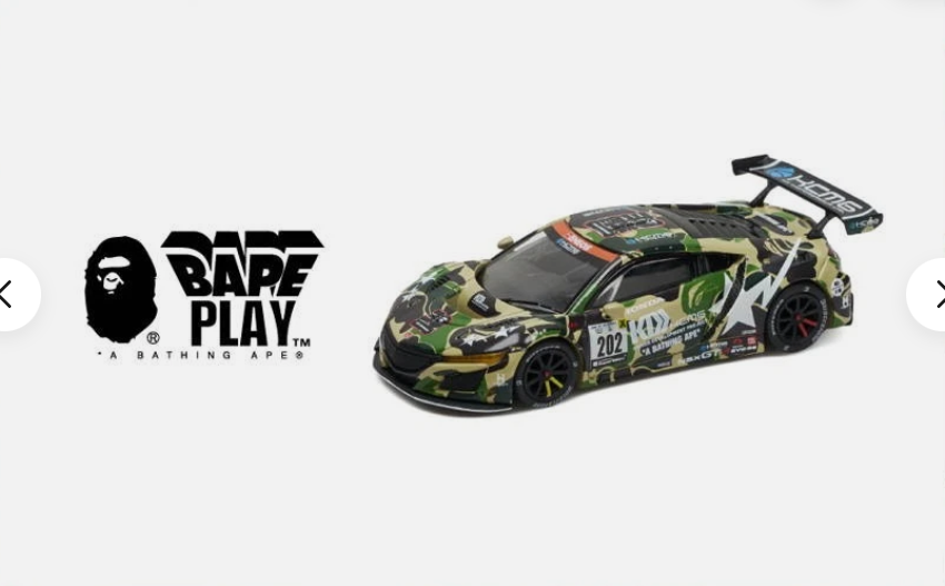 Pop Race X BAPE Honda NSX GT3 EVO22 BAPE 1/64 | eBay
