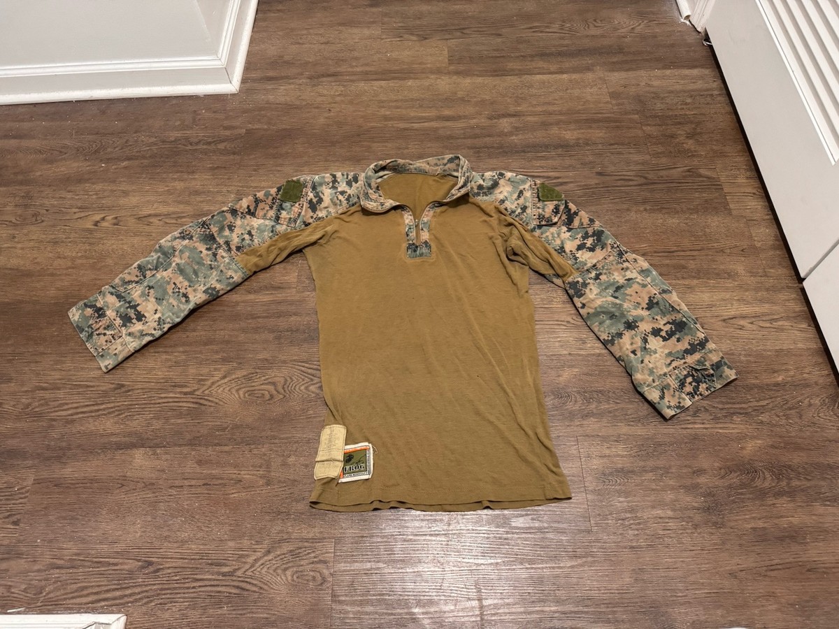 USMC Woodland MARPAT FROG Combat Shirt top Size SMALL REGULAR