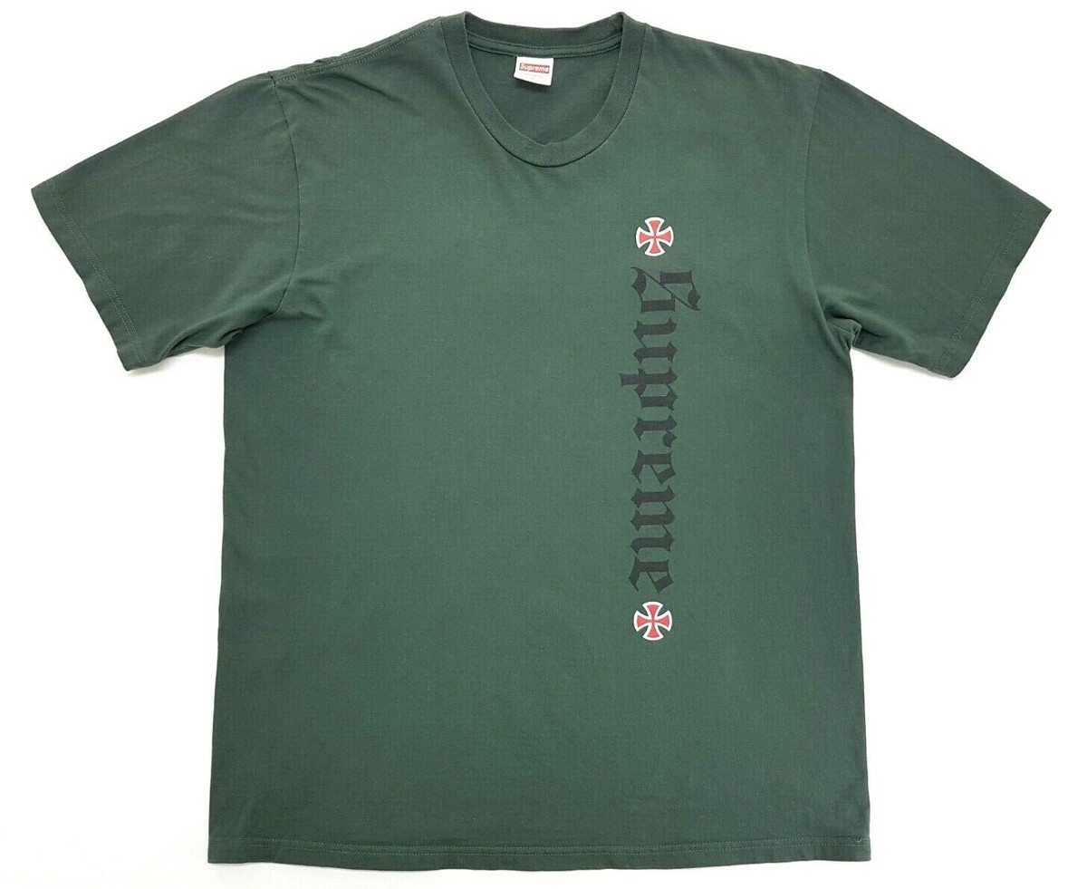 Supreme Independent Old English Tee Olive Green Size L FW17 T