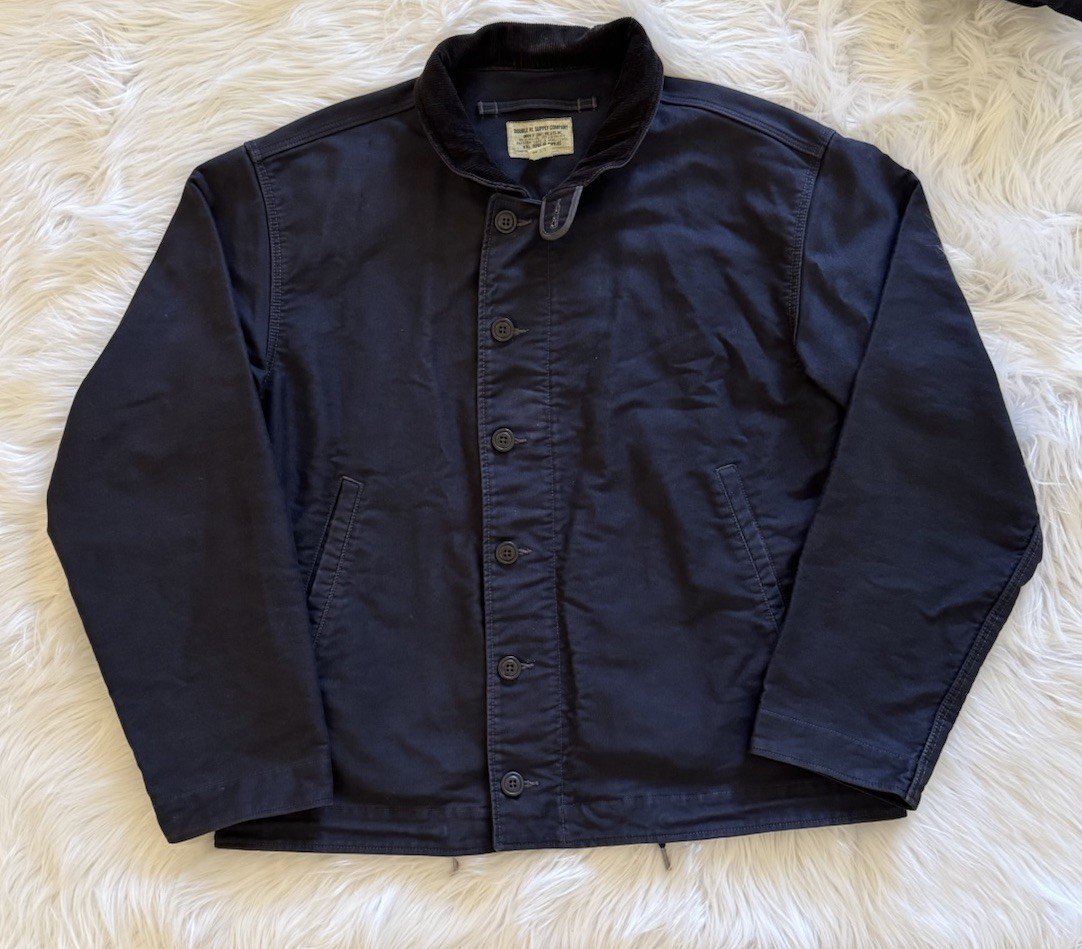 RRL Double RL Ralph Lauren Cotton Deck Jacket Dark Navy XL | eBay