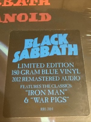 Black Sabbath PARANOID [2016] BLUE VINYL 180 GRAM RHINO RR1 3104
