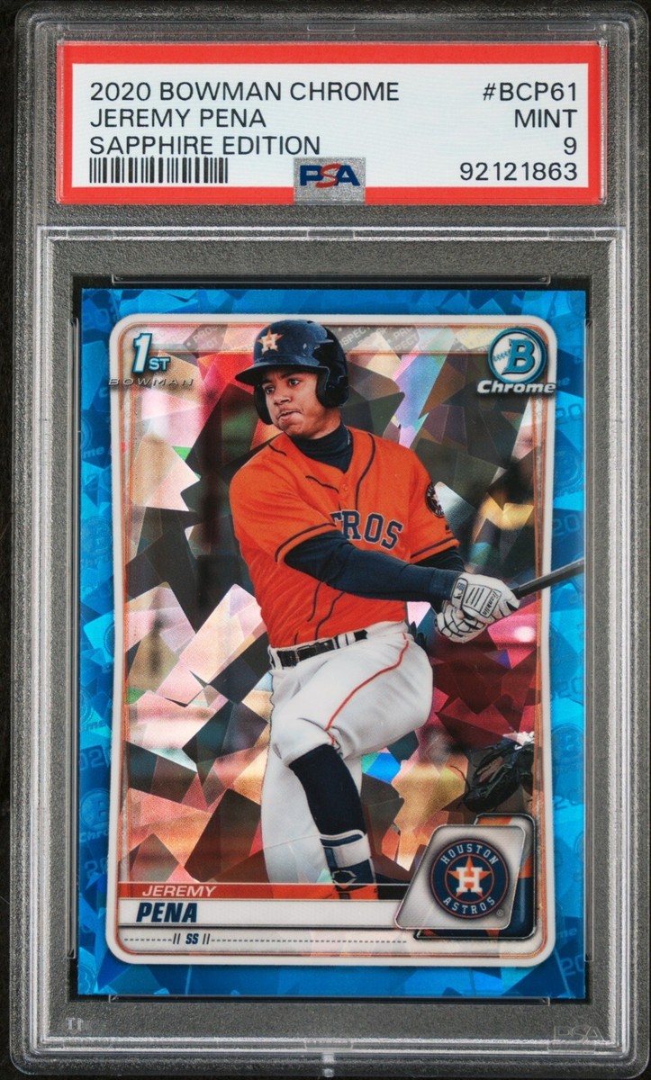 2020 bowman sapphire Jeremy pena psa9