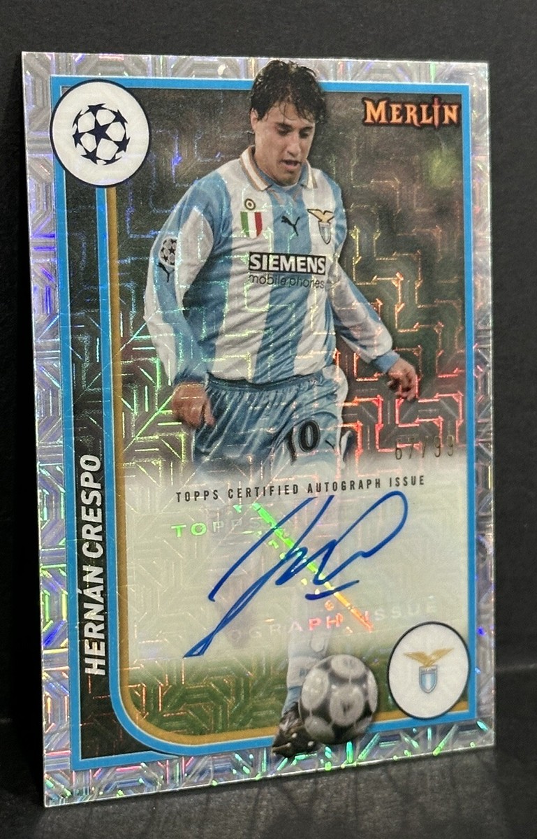 2023-24 Topps Merlin UEFA Lazio Legend Hernan Crespo Auto Mojo
