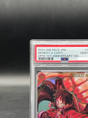 PSA 10 Luffy ST01-012 OP-05 Eiichiro Oda Signature ONE PIECE Card