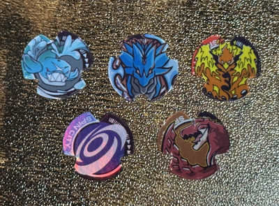 Custom Alternate Art UX FOIL Gear Chip Sticker Pack Beyblade X