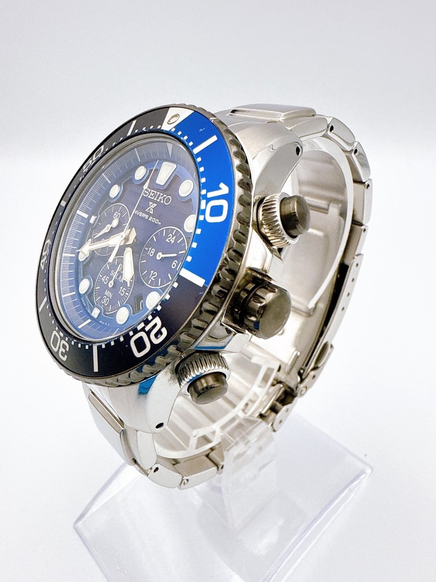 SEIKO Prospex V175-0AD0 Special Blue Chronograph Divers Solar Qz