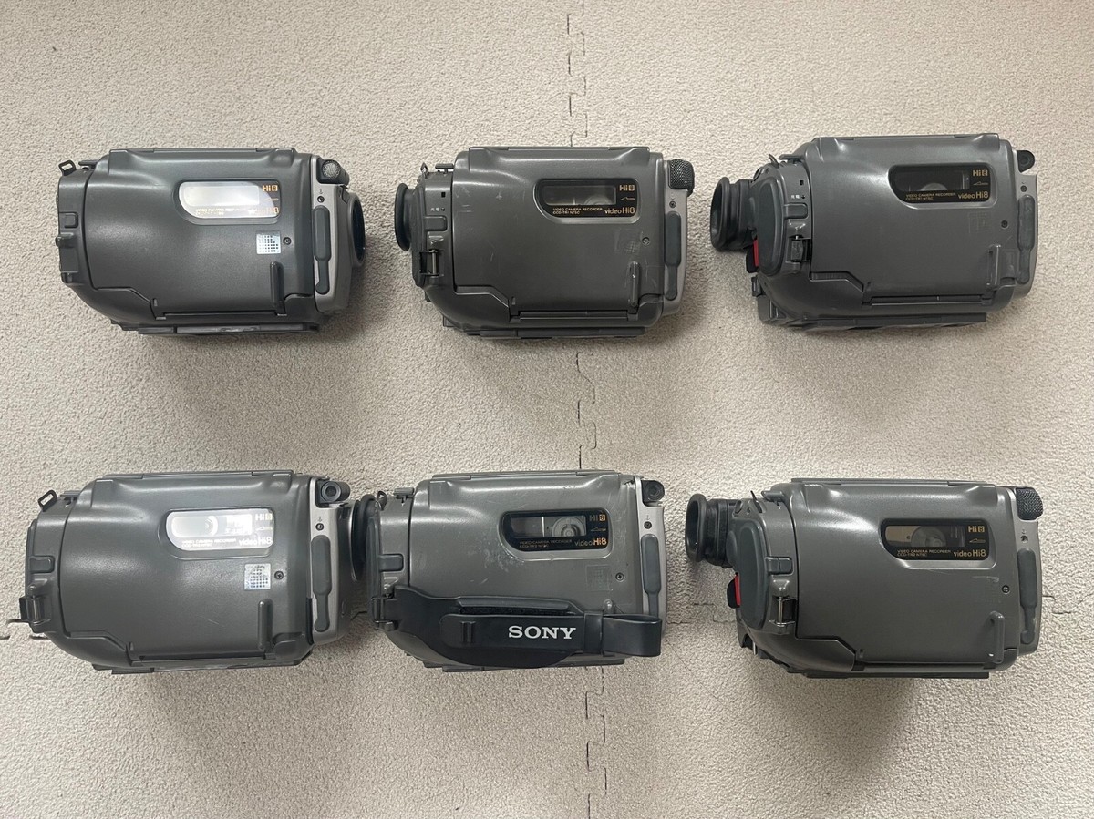 Lot of 6 Hi8 Sony Cameras-3 Sony CCD-TR1 and 3 CCD-TR2 Hi 8