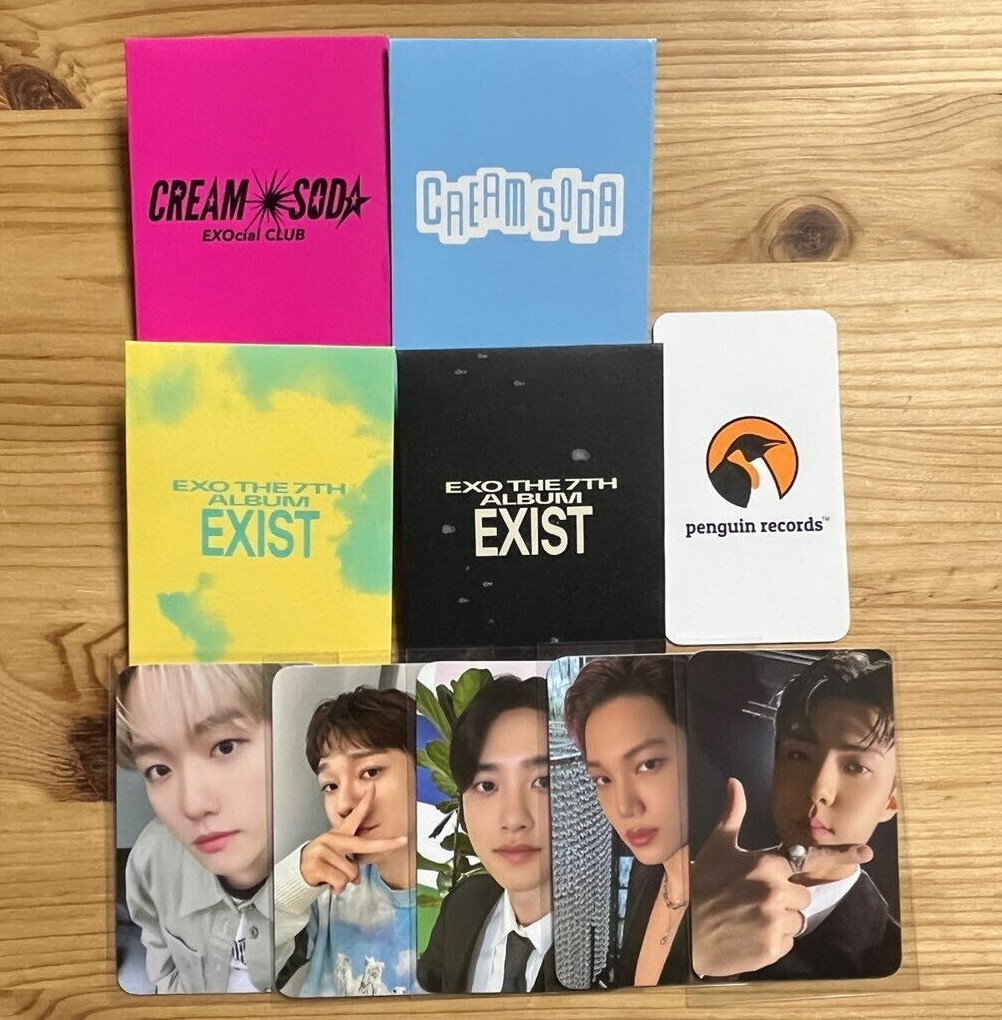 EXO EXIST EXOcial Club Cream Soda OFFICIAL MD RANDOM TRADING CARD