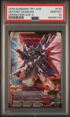 PSA10 OA3-018 Destiny Gundam Perfect Rare Gundam Try Age Card