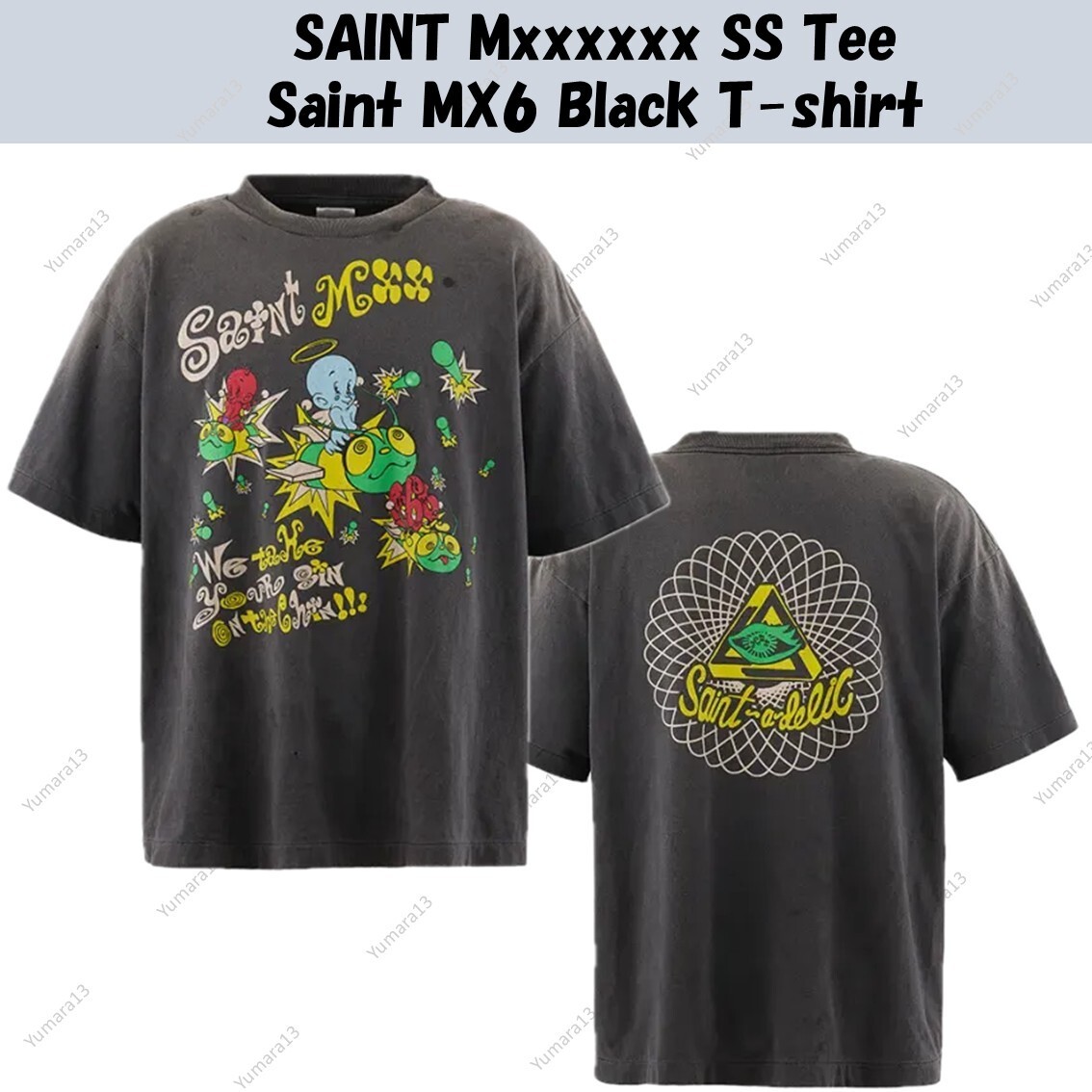 SAINT Mxxxxxx SS Tee Saint MX6 Black T-shirt | eBay