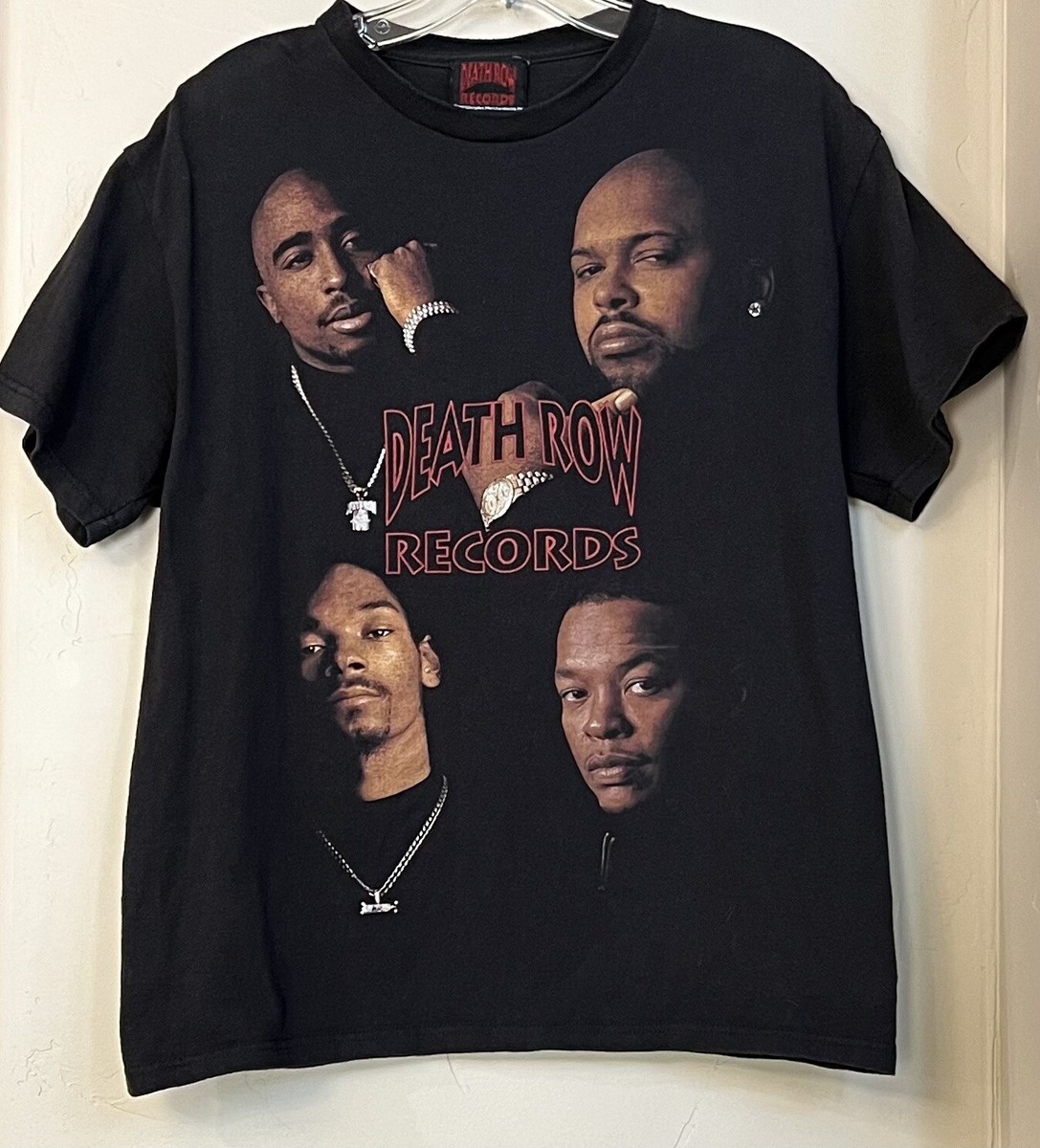 VTG Death Row Records T-Shirt Suge Kight Dr Dre Snoop Dogg & Tupac