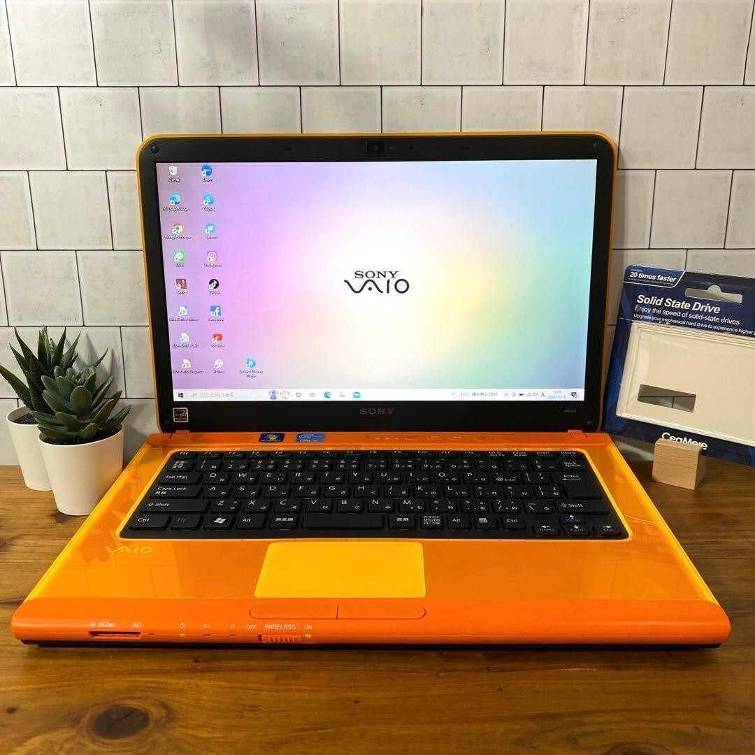 Sony Vaio orange Win11 SSD256 memory 8GB core i5 laptop PC | eBay