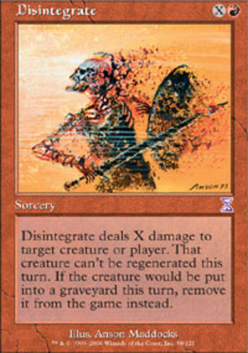 Disintegrate - Foil Magic mtg Heavy Play, English TimeShifted x1