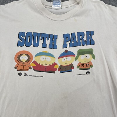 Vintage South Park Bigger Longer Uncut Cartoon 90s Funny USA T