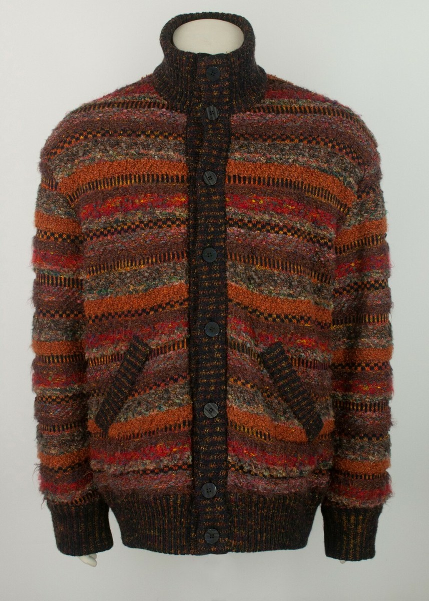 VTG Missoni Wool Mohair Blend Reversible Multicolor Quilted Jacket