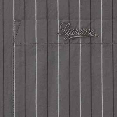 Supreme Loose Fit Stripe Shirt 3colors Charcoal White Green FW24