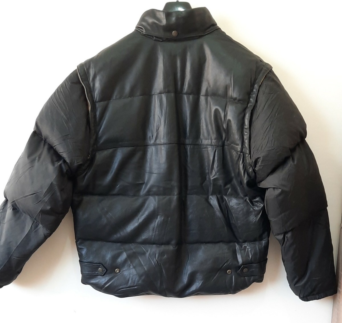 Vintage chevignon Togs Unlimited puffer jacket leather down vest