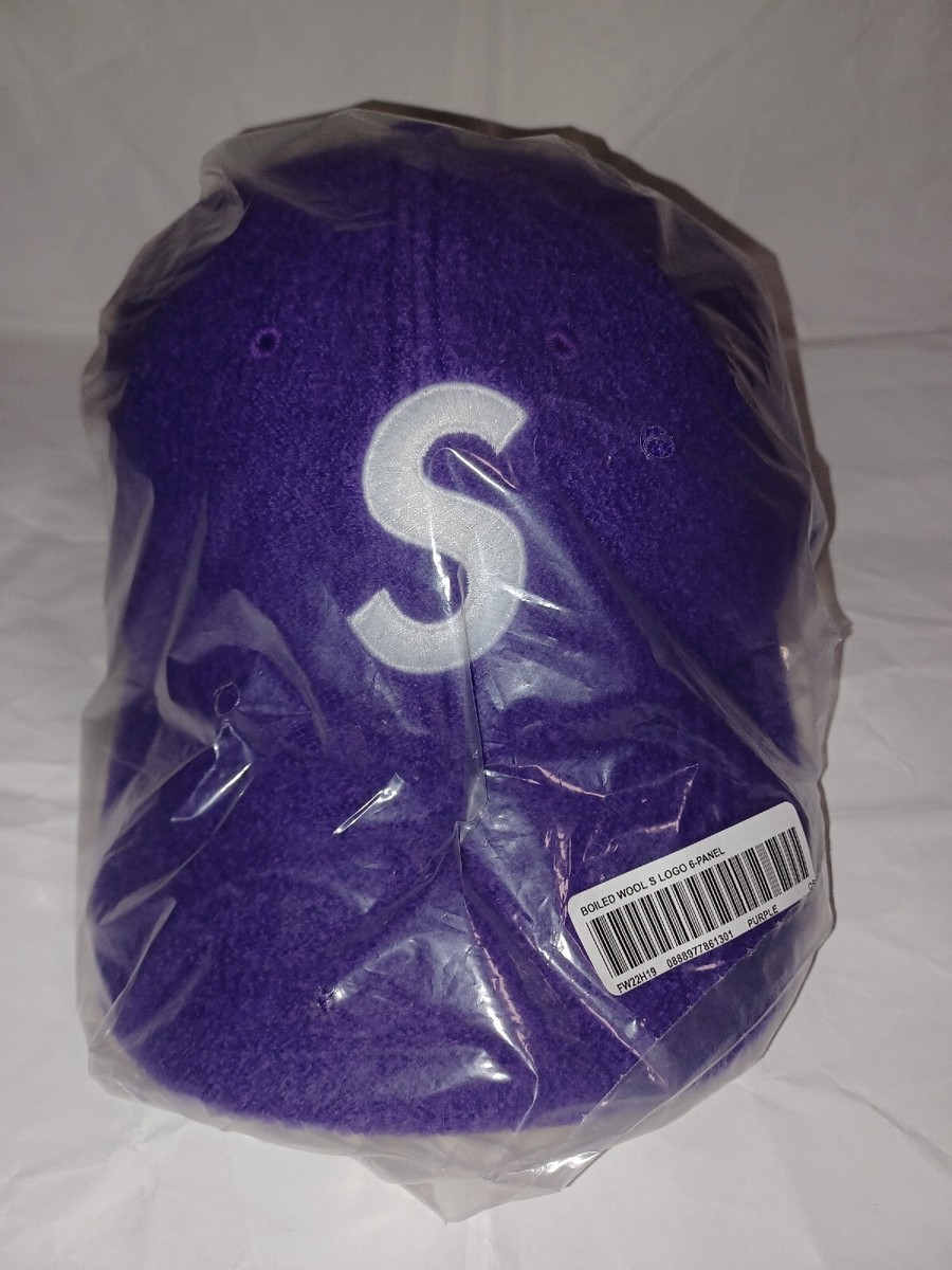 Supreme Boiled Wool S Logo 6-Panel Cap Purple FW22 | eBay UK