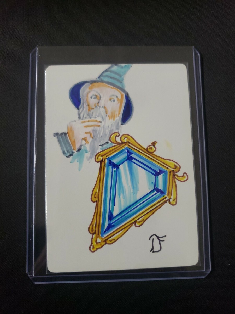 MTG Mox Sapphire Sketch Dan Frazier Altered Art Magic Artist Proof