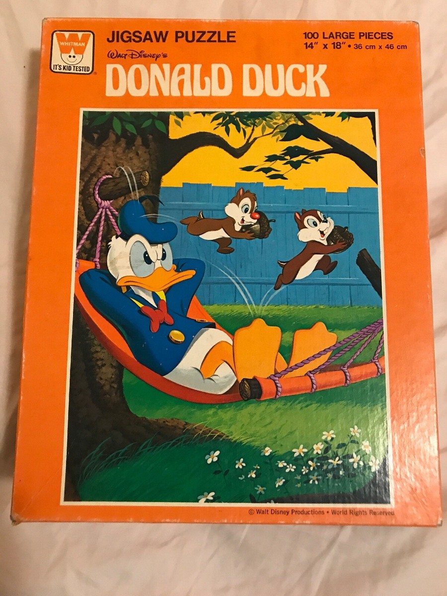 Vtg Donald Duck PUZZLE Walt Disney 100 Piece Complete- 4649 70's