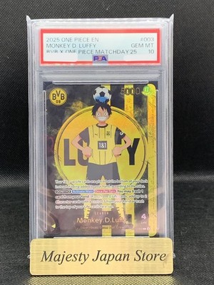 PSA10 Monkey D Luffy ST13-003 BVB Borussia Dortmund ONE PIECE