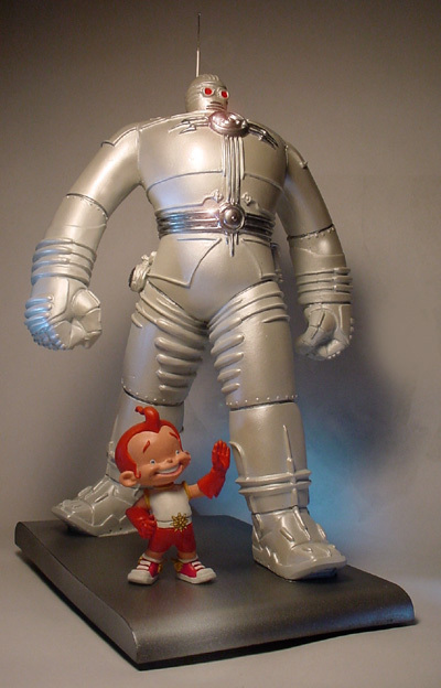 The BIG GUY & RUSTY The BOY ROBOT STATUE with PROFESSIONAL PAINT