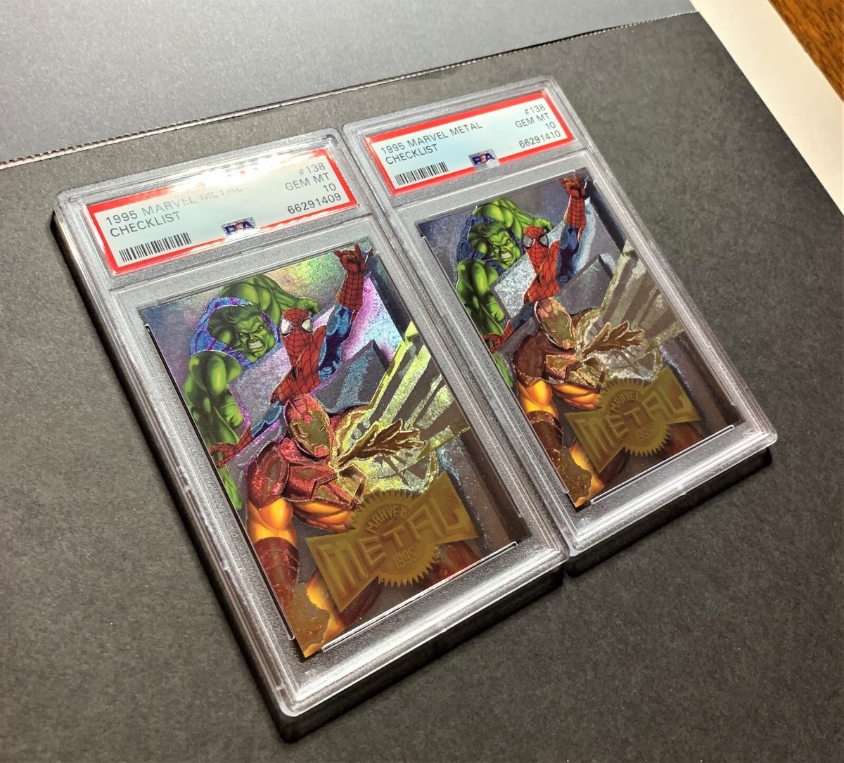 1995 Marvel Metal Silver Flasher #138 Checklist PSA 10 GEM MINT