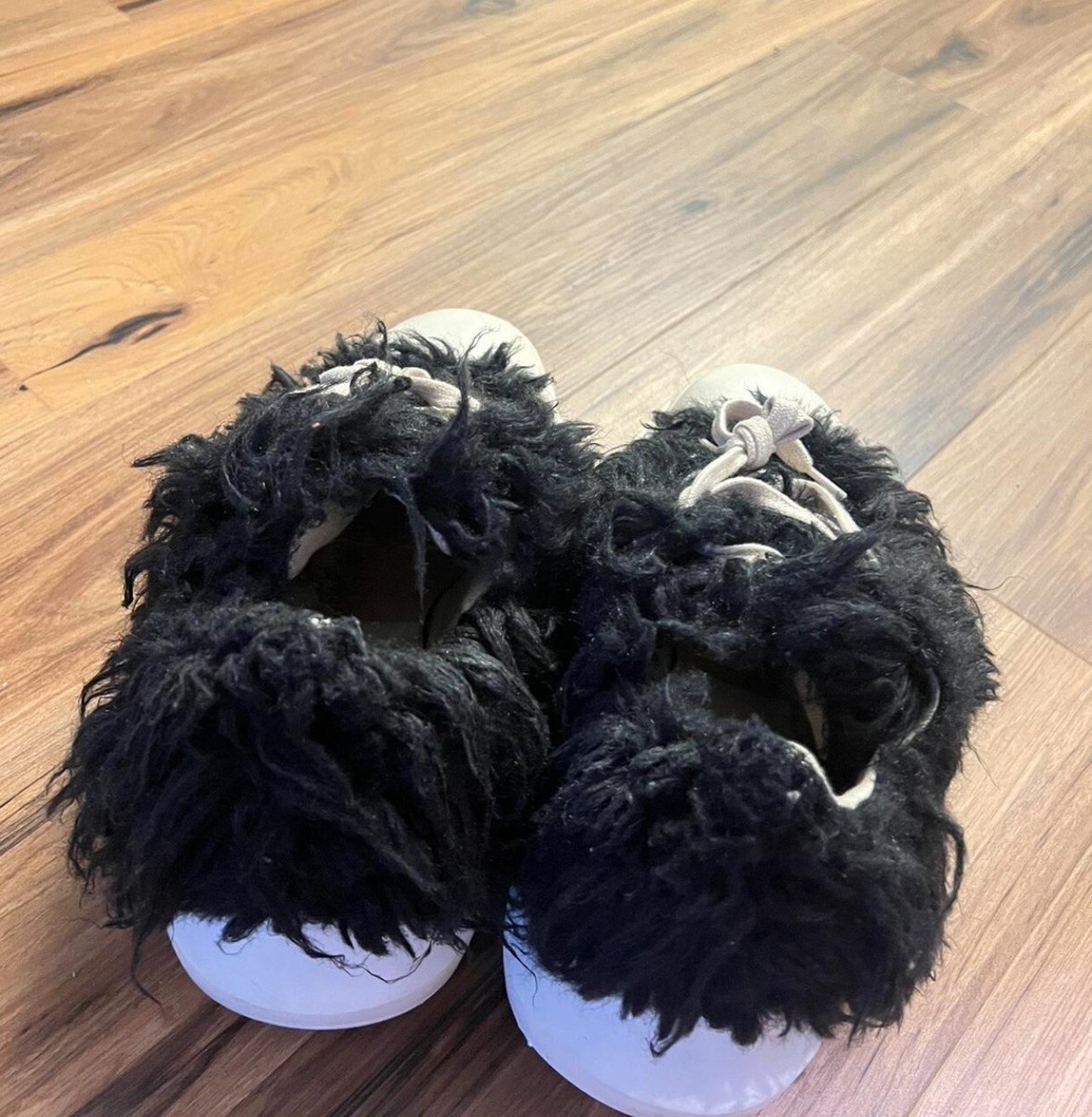 Size 9W- 7.5M- Rick Owens Drkshdw Yeti Fur Hair Abstract Ramones