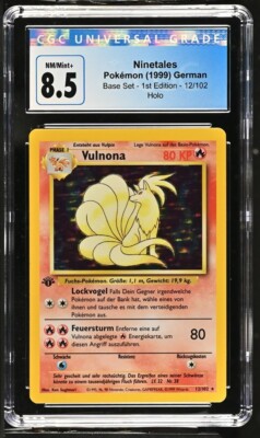 1999 Pokemon Base 1st Edition Holo Vulnona Ninetales 12/102 CGC 9